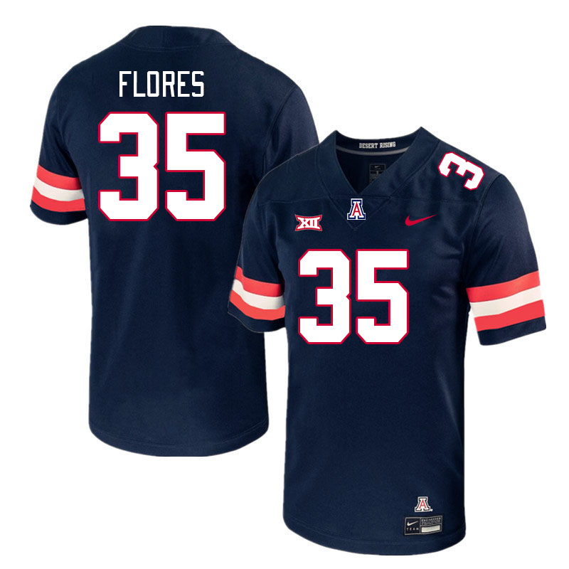 Men #35 CJ Flores Arizona Wildcats Big 12 Conference College Football Jerseys Stitched-Navy